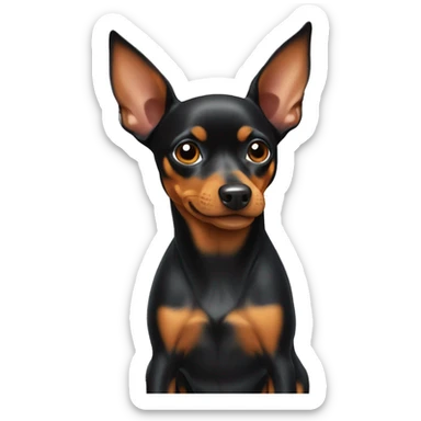 Miniature pinscher at the vet sticker