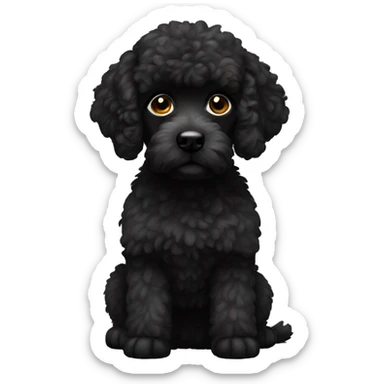 Black caniche  sticker