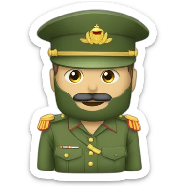 Recogiendo cartilla militar  sticker