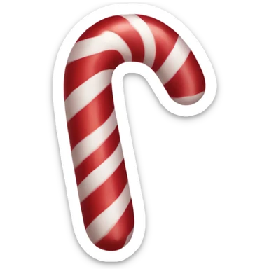 Invisible candy cane sticker