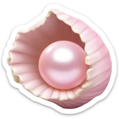 pearl in a shell light pink  sticker