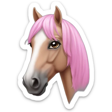 fleabitten arabian horse nose is pink sticker