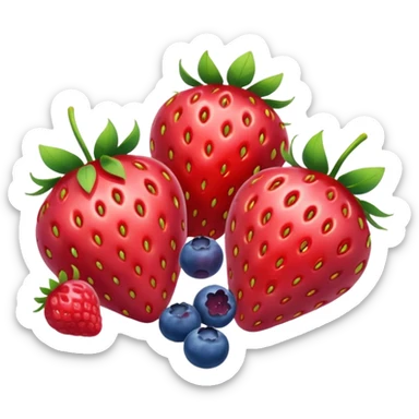 strawberries, blueberries, raspberries sticker