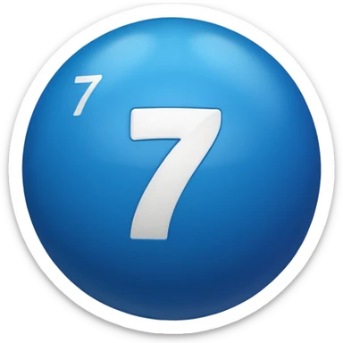 pull ball with the number 7th blue sticker