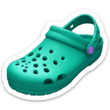 teal crocs sticker