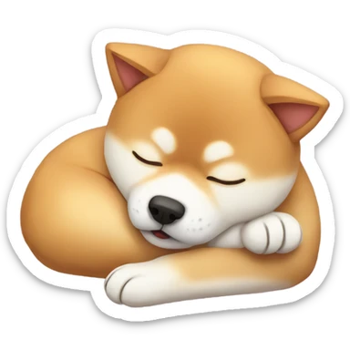 Cute Shiba Inu sleeping sticker