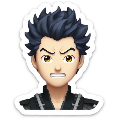 Tanjiro Kamado Demon SLayer Angry sticker