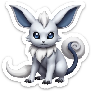 Mewostic-Absol-Minccino-Pokémon-Fakémon-hybrid-creature (full body) sticker