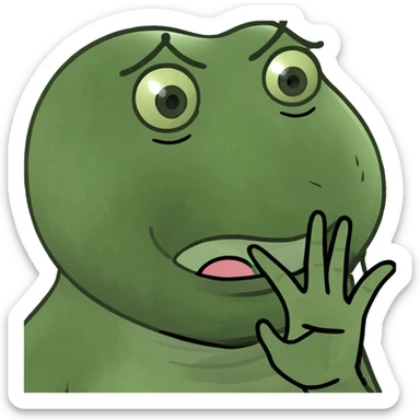 Person making the “fa” symbol with their hands. Their hand is close to their chest. And their head is tilted. While their tongue is sticking out on one side of their mouth.  sticker