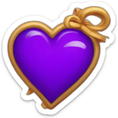 Corazón morado roto sticker