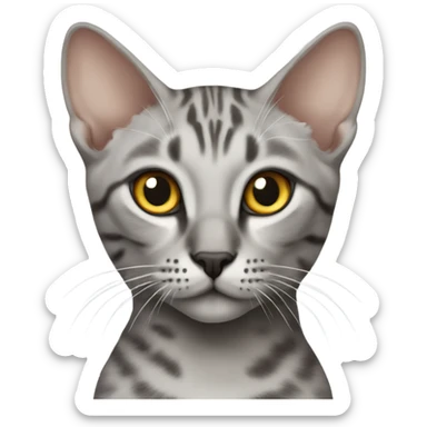 Egyptian Mau kitty body sticker