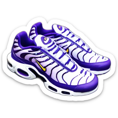 Nike Air max tn withe and purple sticker