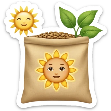 Sunbeam + seed pouch,Sky Gardener. sticker
