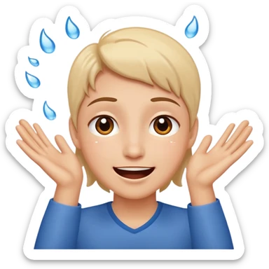 super happy tears excited hopeful hands sticker