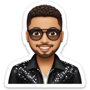 Al B Sure, R&B Singer with dark brown hair, black sequin outfit  sticker