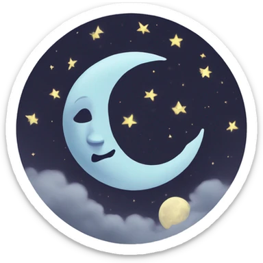Tarot card of the moon  sticker