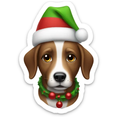 Christmas dog sticker