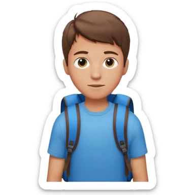 City Backpack Student boy sticker
