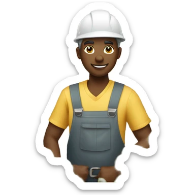 Worker on field with Cotten African American  sticker
