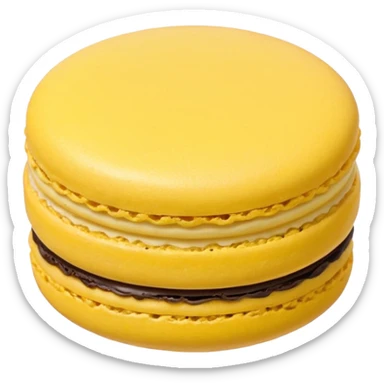 macaron jaune sticker