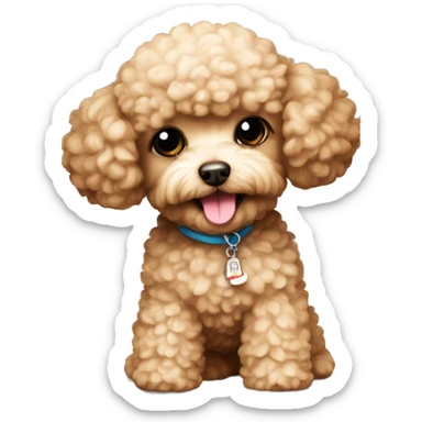 Tea cup toy poodle sticker
