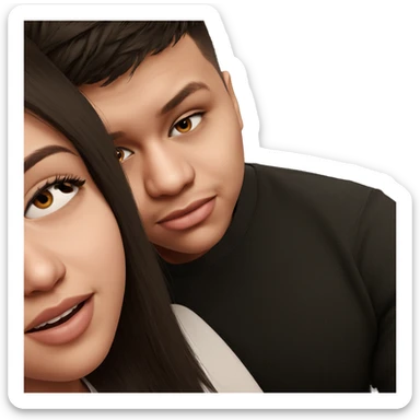 realistic portrait of girl sticker