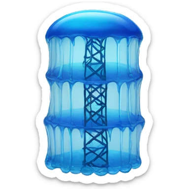 blue jelly tower sticker