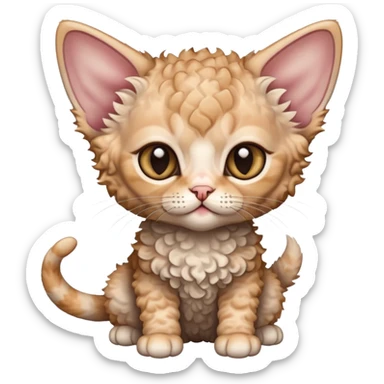 Devon Rex kitten sticker