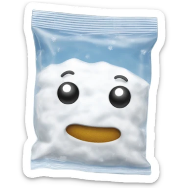 Ziploc baggie with snow sticker