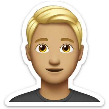 masculine lesbian with blond short hair sticker