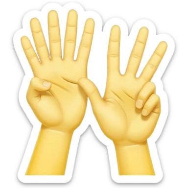 Yvl handsign yellow  sticker