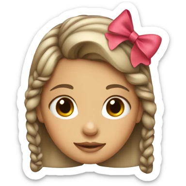 girl with bow in hair sticker
