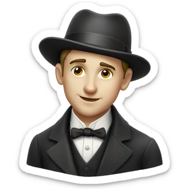 Handsome young 1920s white gentleman smoking a pipe  sticker