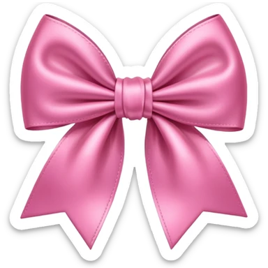 pink satin bow sticker