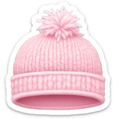 pastel pink winter hat sticker