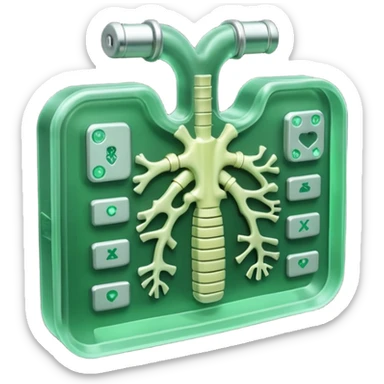 3D render of Swallowed Keys, X-Ray imaging aesthetic, translucent materials showing internal structure, stomach shape in greenish night-vision style with keys inside, medical scan style, emoji style, isolated on white background --v 6.0. sticker