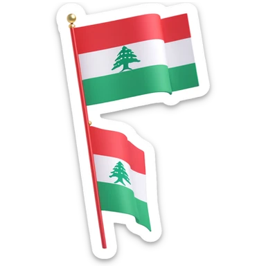 Lebanese flag sticker