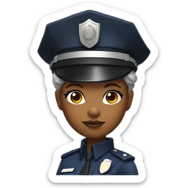 queen of wakanda dressed as a police officer sticker