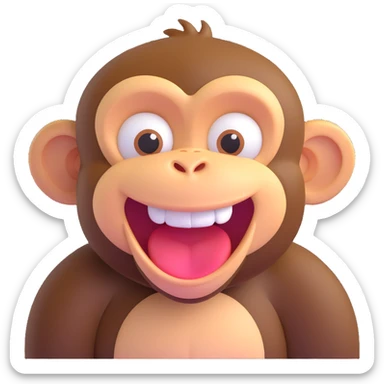 Monkey laugh  sticker