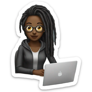 startup-designer-with-laptop-young-black-woman-dreads sticker