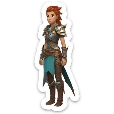 aloy horizon forbidden west hair armor sticker