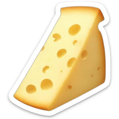 blurred image of a cheese slice sticker