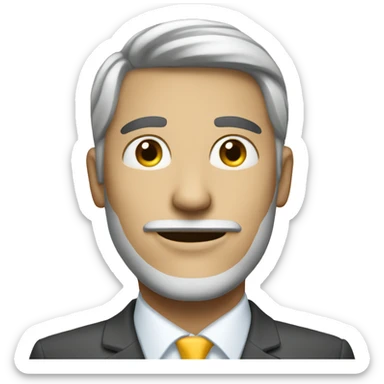 customer with good information finding businessman sticker