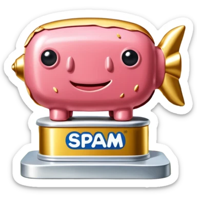  SPAM meat jeff koons style sculpture art french landscape  sticker