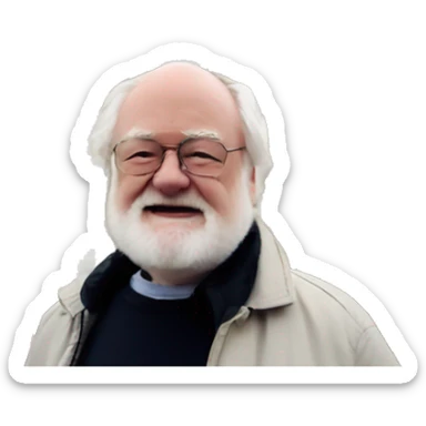 Victor Hugo in front of Notre Dame de Paris sticker