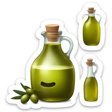 Olive oil in glass jar. no face sticker