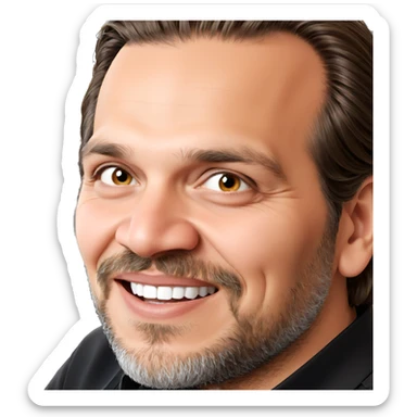 smiling male portrait with beard sticker