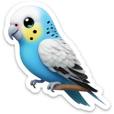 budgie with heart eyes sticker