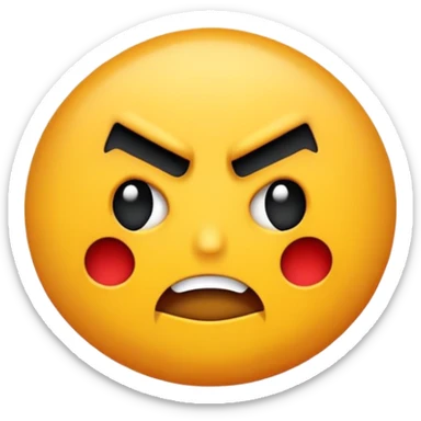 Rebel word with a mad emoji sticker