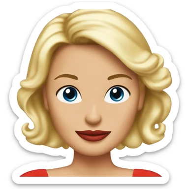 Nicollette Sheridan in red dress sticker